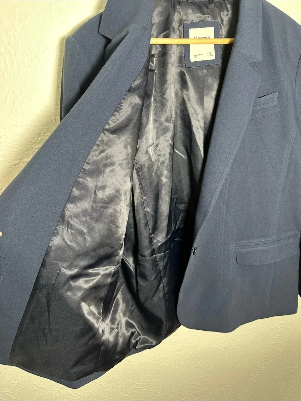 Abercrombie & Fitch Mens XL Navy Blazer Sport Coat Business Casual Jacket